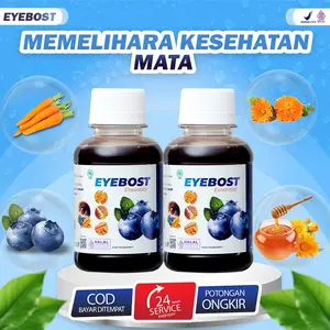 [2 Botol Madu Eyebost] - Multivitamin Mata Alami dengan Beta Karoten & Lutein untuk Mata Buram Kering Lemak Mata Kesehatan Mata Jernih Segar