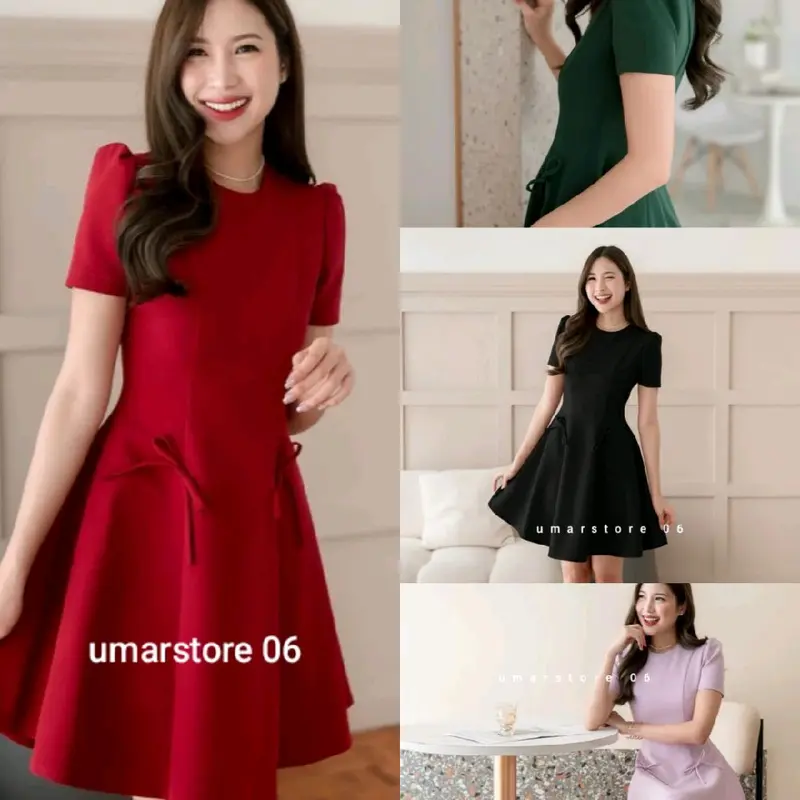 Amanda Midi Dress Scuba Premium Terbaru 2025 Pesta Kondangan Off Shoulder Mewah  Elegan Hijau korean girl - Shop | Tokopedia