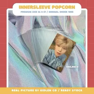 [kidlenco] satuan inner sleeve popcorn - hard innersleeve polos sultan - protector pc photocard kartu