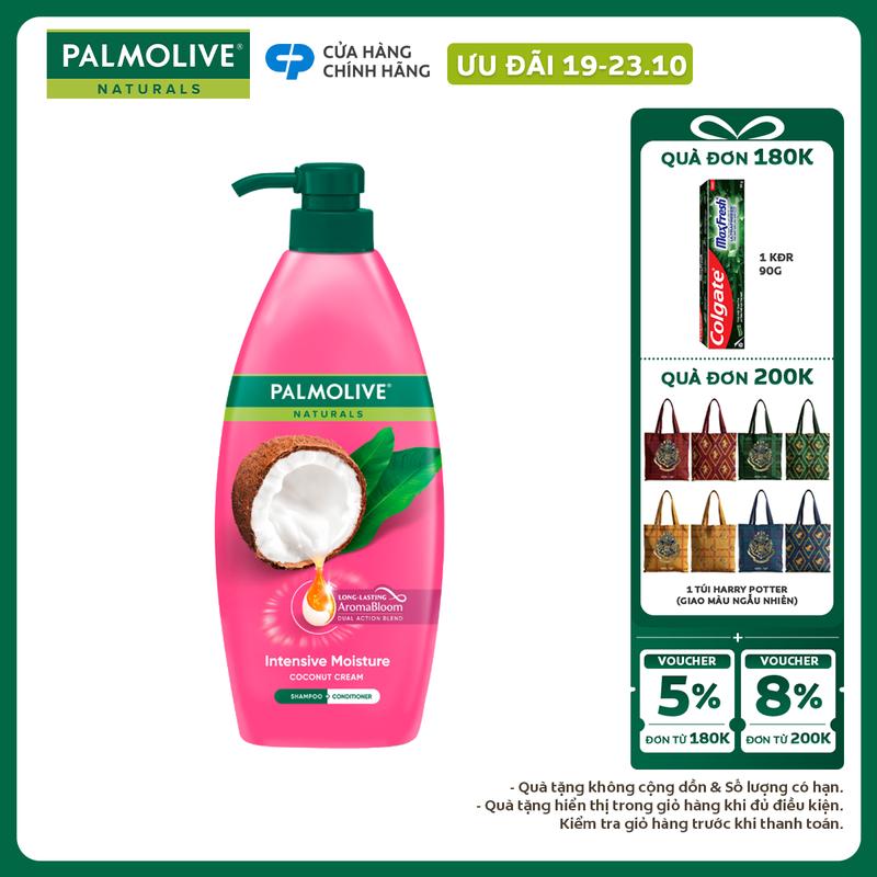 [Ưu đãi 19-23.10] Dầu gội Palmolive kèm xả 2-trong-1 chiết xuất thiên nhiên 600ML Chăm sóc tóc và Dưỡng tóc bồng bềnh phù hợp cho Nữ và nam