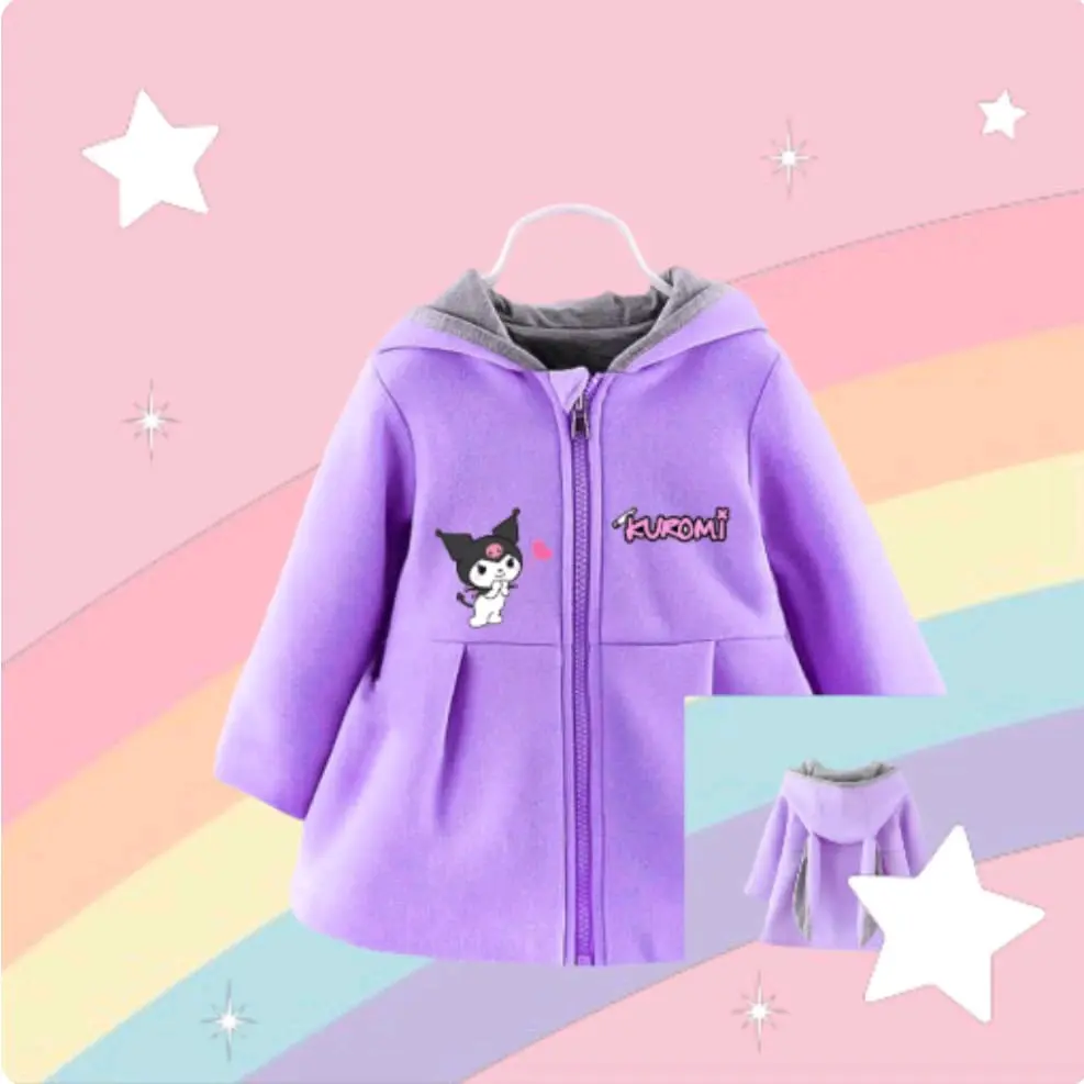 jaket anak kuromi lucu jaket hodi kuromi murah terlaris kekinian sweater kuromi baju anak gambar kuromi cinamorol melody gratis ongkir bisa cod Fashion Hoodie