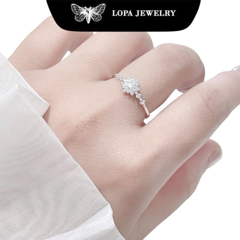 Nhẫn bạc SK65 nữ hoa bé nhiều cánh bac ta LoPa, xinh xinh điểm nhấn, thu hút thời trang, cá tính , sang trọng, đi chill, kỉ niệm , quà tặng, đồ đôi, bạn thân ,