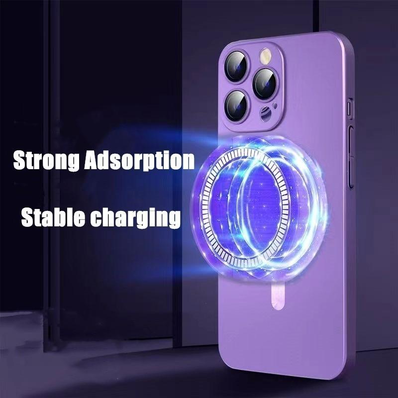 Product Introduction of Ốp Điện Thoại, Họa Tiết Kim Loại Sang Trọng, Sạc Không Dây Từ Tính, Tương Thích Với iPhone 15 14 13 12 11 Pro Max 5