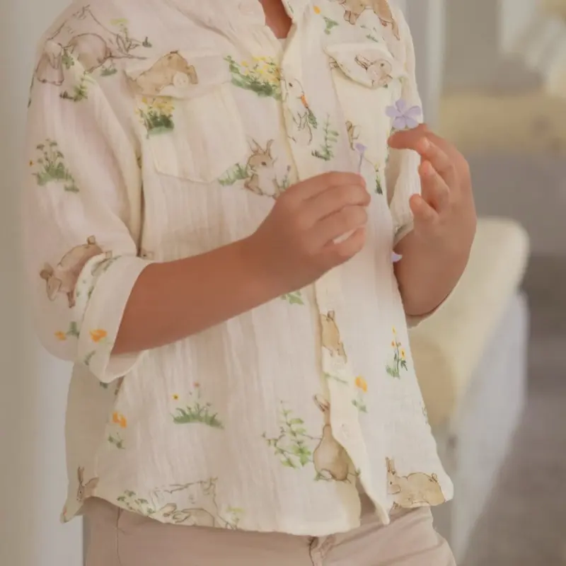 Lewis Rabbit 3/4 Sleeve Kids Shirt