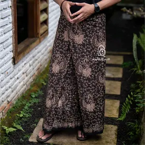 Qobiltu.id SARUNG BATIK MOTIF KEMBANG GURDA KOMBINASI COKLAT SARUNG KATUN ORIGINAL Dewasa SARUNG BATIK NUSANTARA