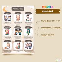 Gambar Lembar Belajar Poster Edukasi Aesthetic Seri Adab Makan, Tidur, Keluar Masuk Rumah, di Kamar Mandi dan Akhlak Baik - Adab Makan, Tanpa Laminasi dari Lembar Belajar Kab. Purworejo 5 Tokopedia
