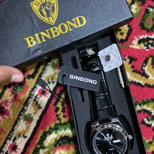 WATCHPACK BB-053 | Jam Tangan Pria Cowok Kulit Original Leather Binbond Tahan Air Quartz Watches Keren Stainless