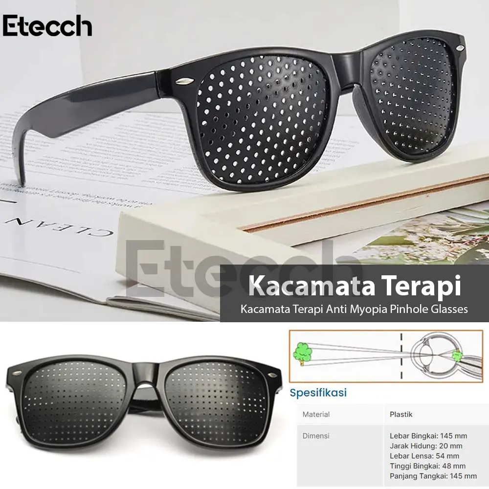 Kacamata Terapi Anti Myopia Pinhole Glasses Lensa Plastik Eyewear