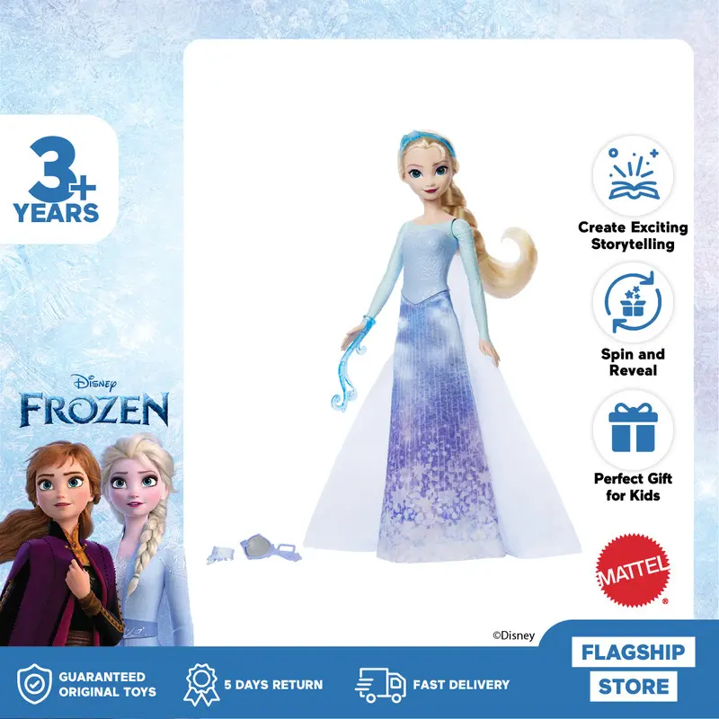 Disney Frozen Spin & Reveal Elsa Fashion Doll - Mainan Boneka Anak Perempuan