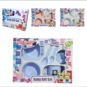 Tempat Makan Bayi Feeding Set 6IN1 LUSTY BUNNY Alat Peralatan Makan Bayi Set LUSTYBUNNY - 1419