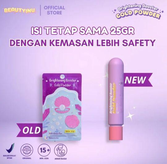 READY 2PCS Beautyinu Brightening Booster Gold powder Bibit Racikan Pencerah Lightening BPOM READY 2PCS Beautyinu Brightening Booster Gold powder Bibit Racikan Pencerah Lightening BPOM