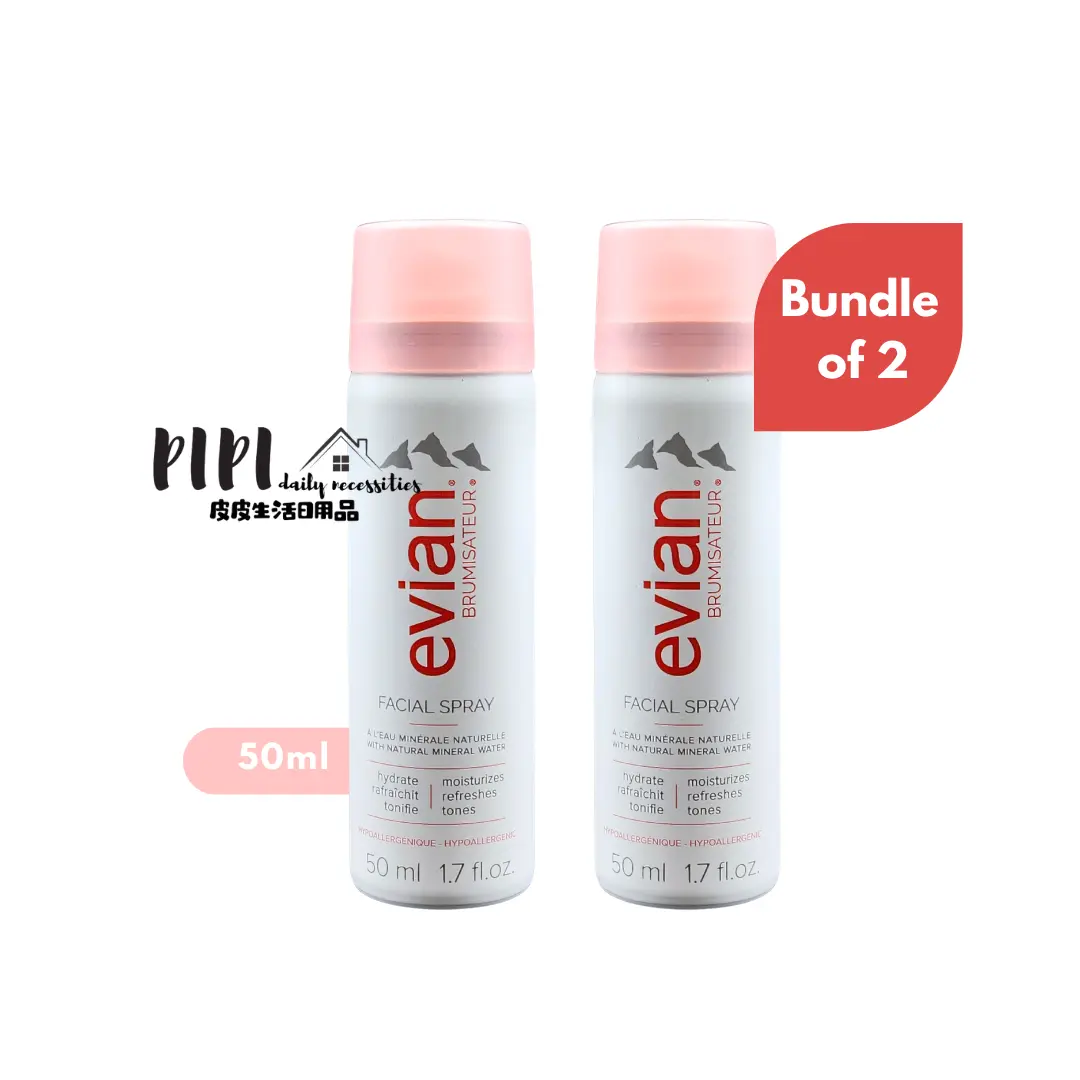 Evian Brumisateur Facial Spray 2 x 50ml(All skin type)