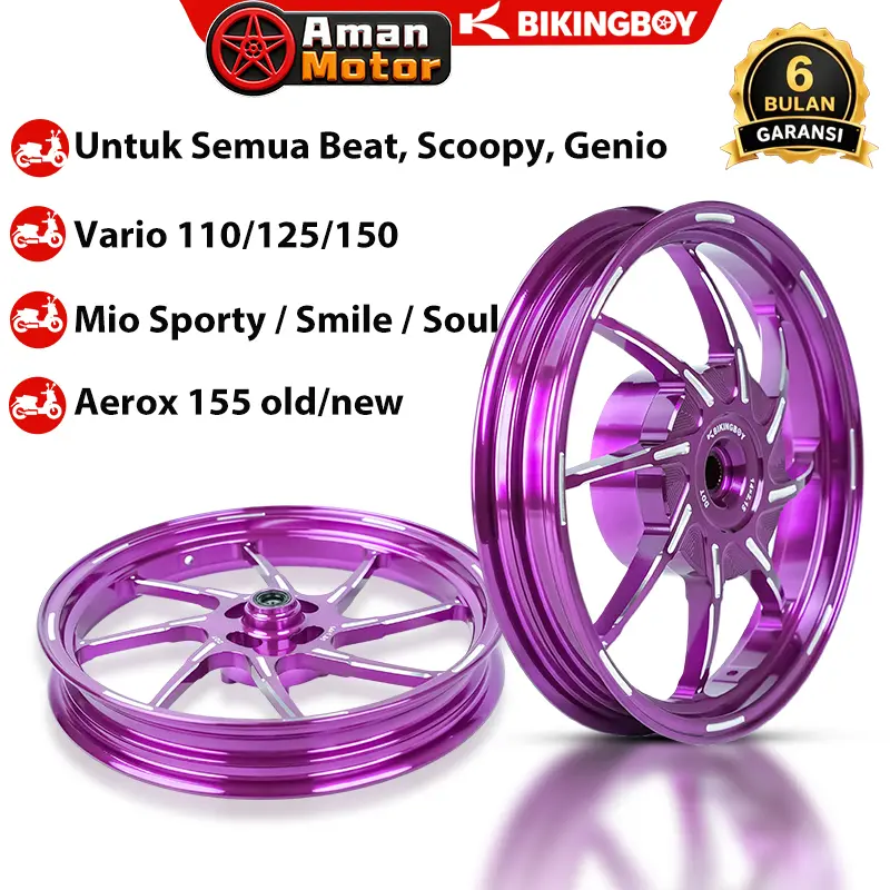BIKINGBOY Velg Racing Ring 17 Untuk Semua Beat, Scoopy, Genio, Spacy ...