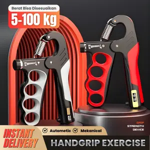 Handgrip Hand Grip 5-100 KG Alat bantu fitness Otot lengan Tangan Portable XTRA ALAT MESIN HITUNG MEKANIK AUTOMATIS