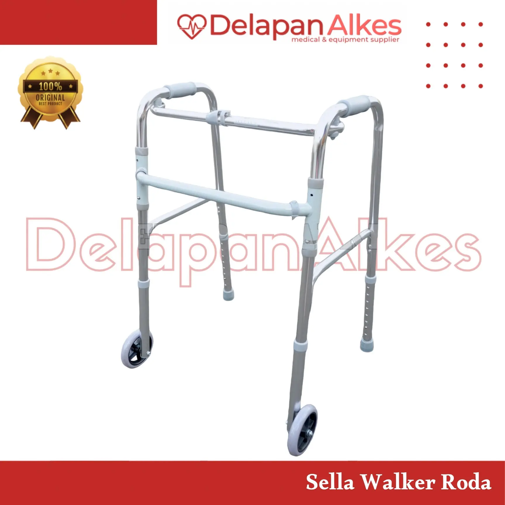 Sellaco Walker Roda Tongkat Jemuran Lipat Alat Bantu Jalan Orang Tua Lansia Manula Sella 912