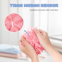 Gambar [VIDEO ONLY] OHSOME ALBA SOL Bath Ball Shower Puff Spons Mandi Kain Jaring Set 2pcs Busa - Pink-Cream dari OHSOME Homeliving Kab. Bekasi 5 Tokopedia