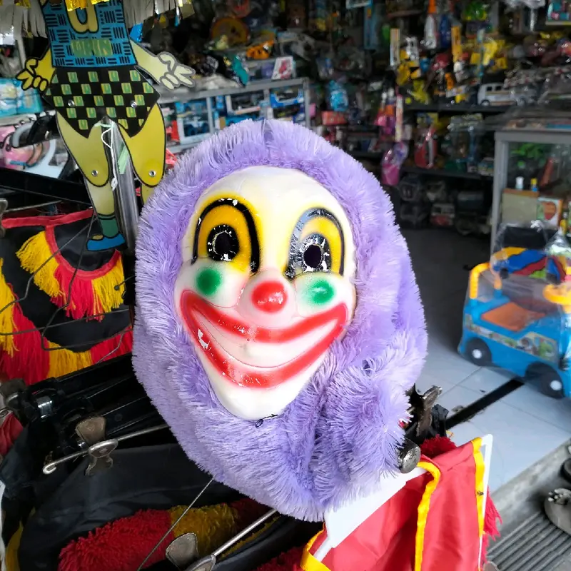 Topeng badut bahan spons menutupi kepala bisa dipakai orang dewasa 1
