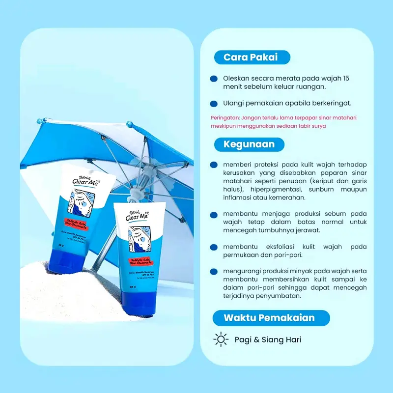 Dermies Clear Me Acne Smooth Sunscreen Spf 30 PA++ 30gr - Sunscreen Jerawat 2