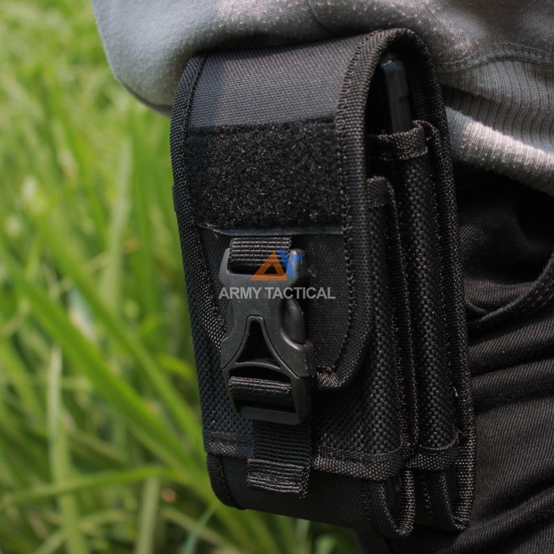Tempat Sarung HP Pinggang KANVAS TACTICAL Tas Dompet Handphone Pouch Hp Pria Atribut Satpam Security TNI 2