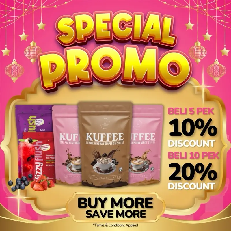 (BUY MORE SAVE MORE) Kuffee by Yuniey Iluniey Berperisa White Coffee dan Choco Latte