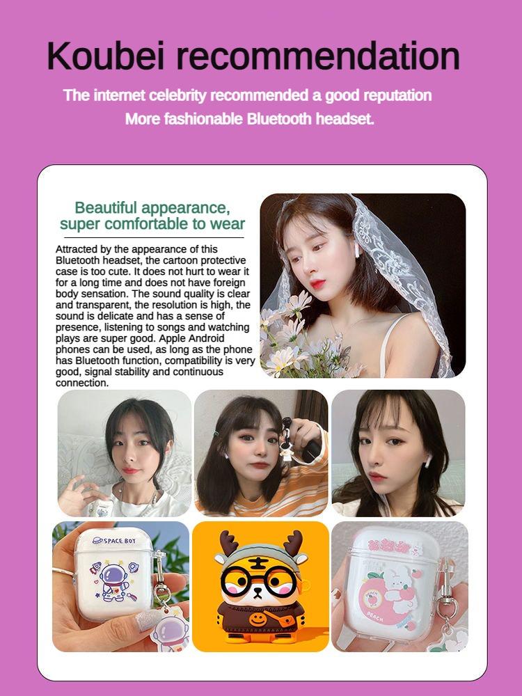 Product Introduction of Vỏ tai nghe không dây TWS i12, thiết kế hoạt hình, có vỏ bảo vệ, vỏ trong tai, tai nghe Bluetooth, thích hợp cho bất kỳ bộ tai nghe điện thoại di động nào 9
