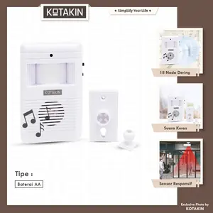 Bel Pintu Sensor Gerak Assalamualaikum Welcome Toko Rumah Anti Maling Wireless Doorbell Electronic Guest Saluting KOTAKIN