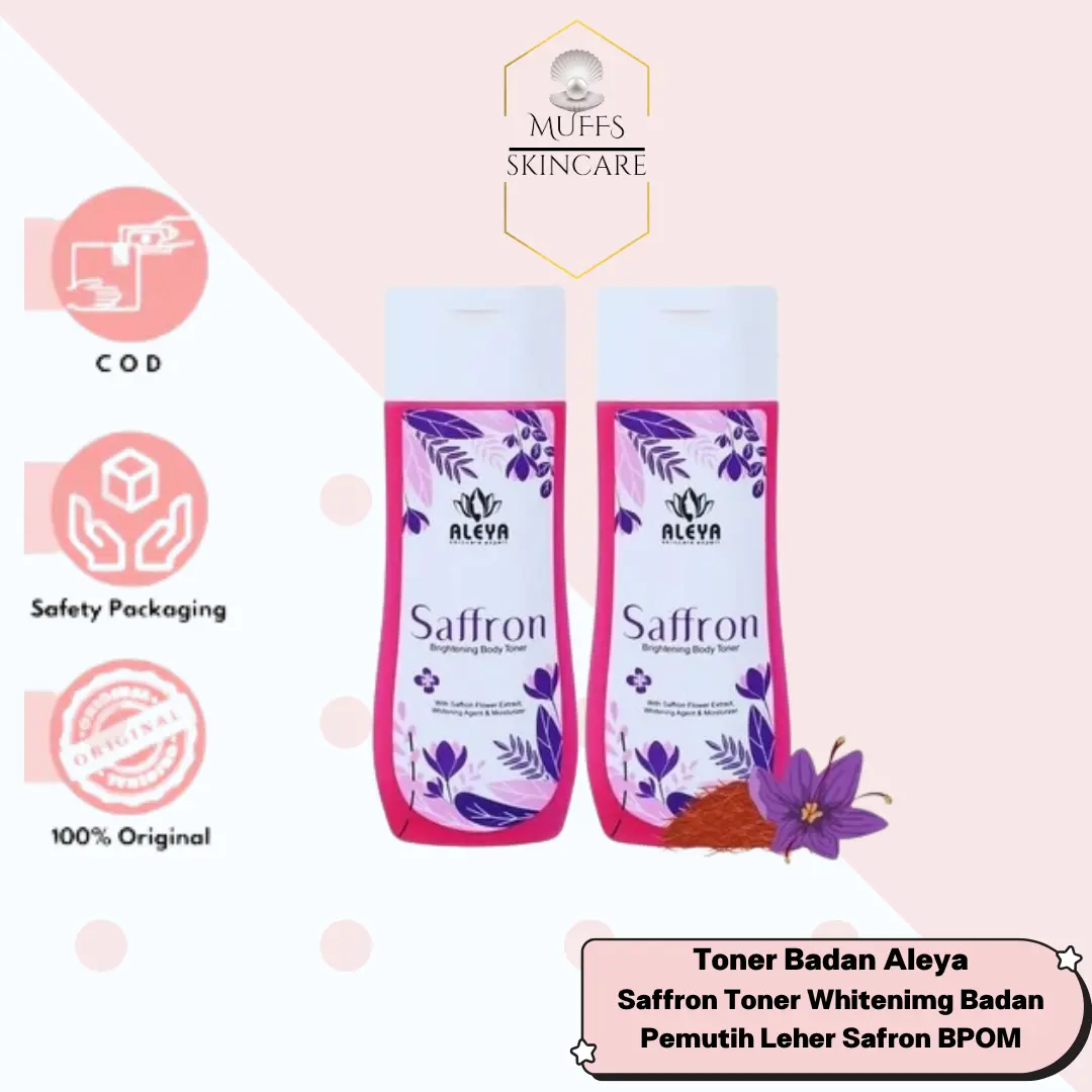 Toner Aleya Saffron 100ml - Mencerahkan dan Melembapkan Kulit - Perawatan