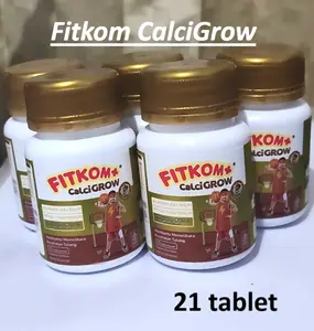 Fitkom CalciGROW Tablet Hisap Vitamin Tinggi Badan Rasa Cokelat