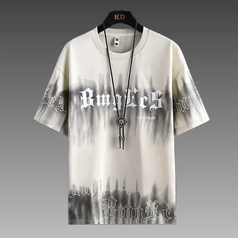 Baju Pria Oversize Jumbo Size M|L-3XL Distro Kaos Pria Lengan Pendek T-shirt Korean Style Lokal Motif Sablon Atasan Dewasa Angeles Oblong Cowok Santai Keren Simple Combed 4