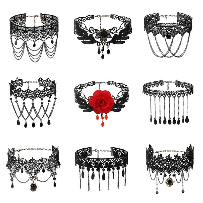 Aksesoris Kalung Lace Resin Vintage Gaya Retro Elegan - Model Terbaru 3