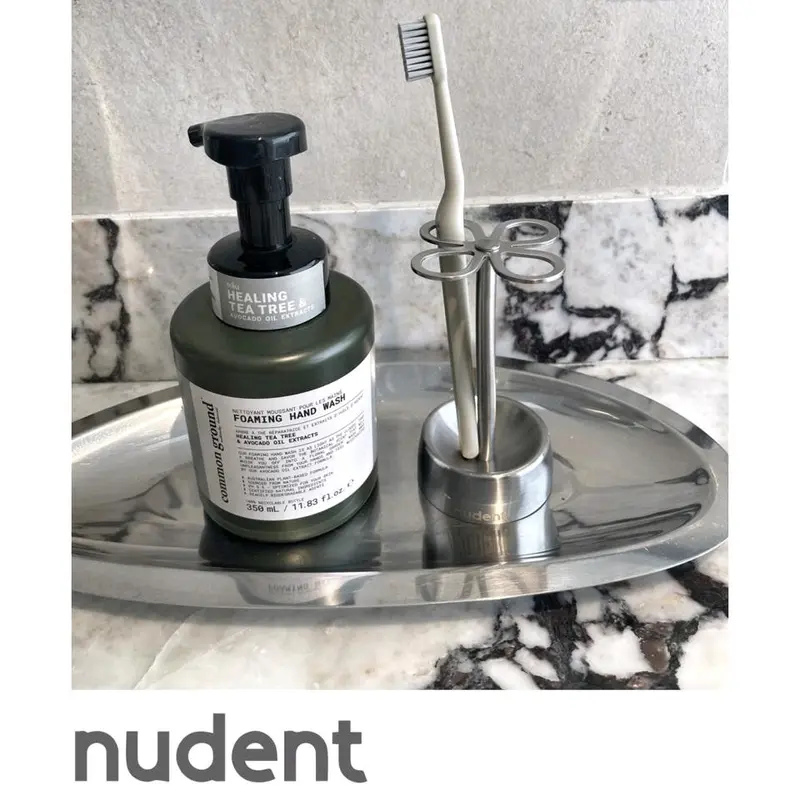 nudent stainless steel toothbrush holder 3 1 1