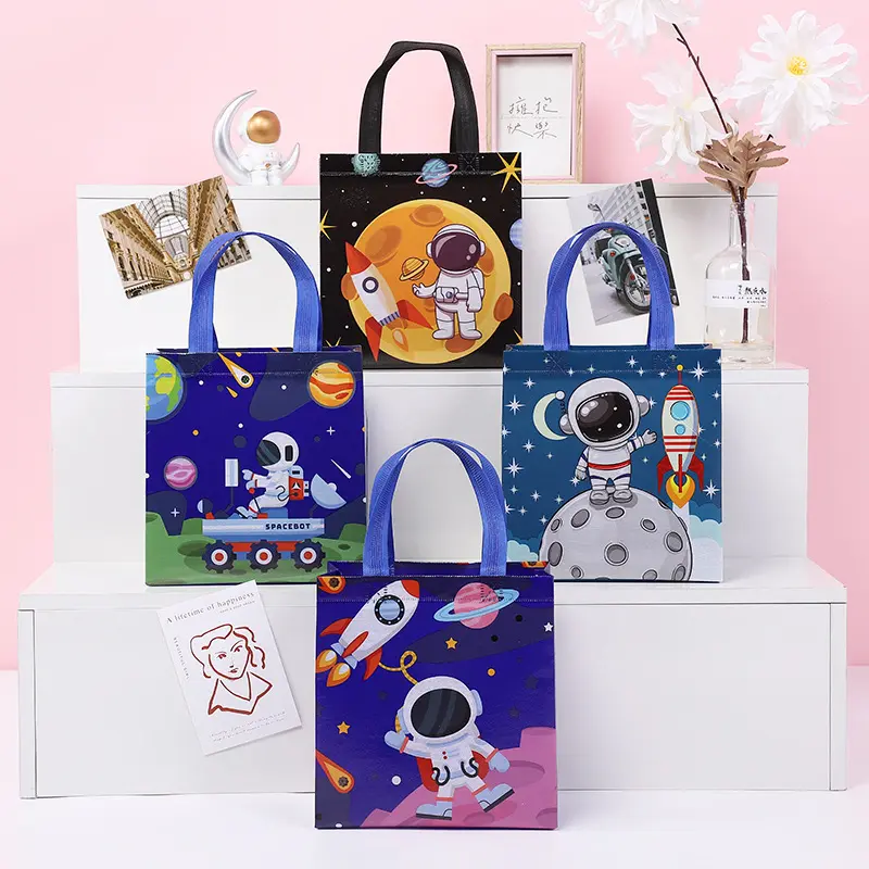 [FELIZKIDS] [FK235] GOODIE BAG 22X23 LEBAR 11WARNA RANDOM ANEKA GAMBAR KARAKTER LUCU ULANG TAHUN HAPPY BIRTHDAY TAS 6