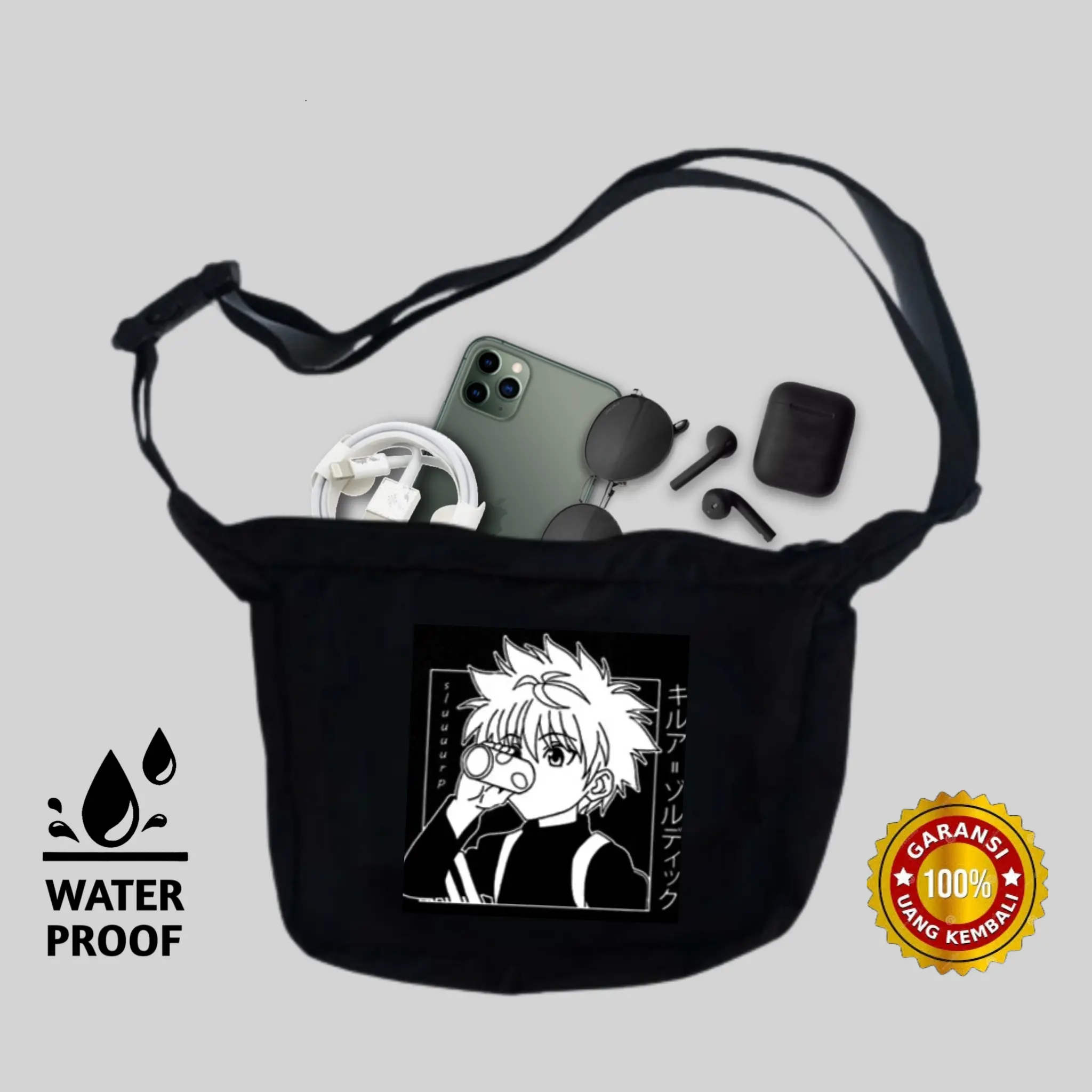 Viral! Sling bag stylish & multifungsi tas selempang anime SNK HunterXHunter