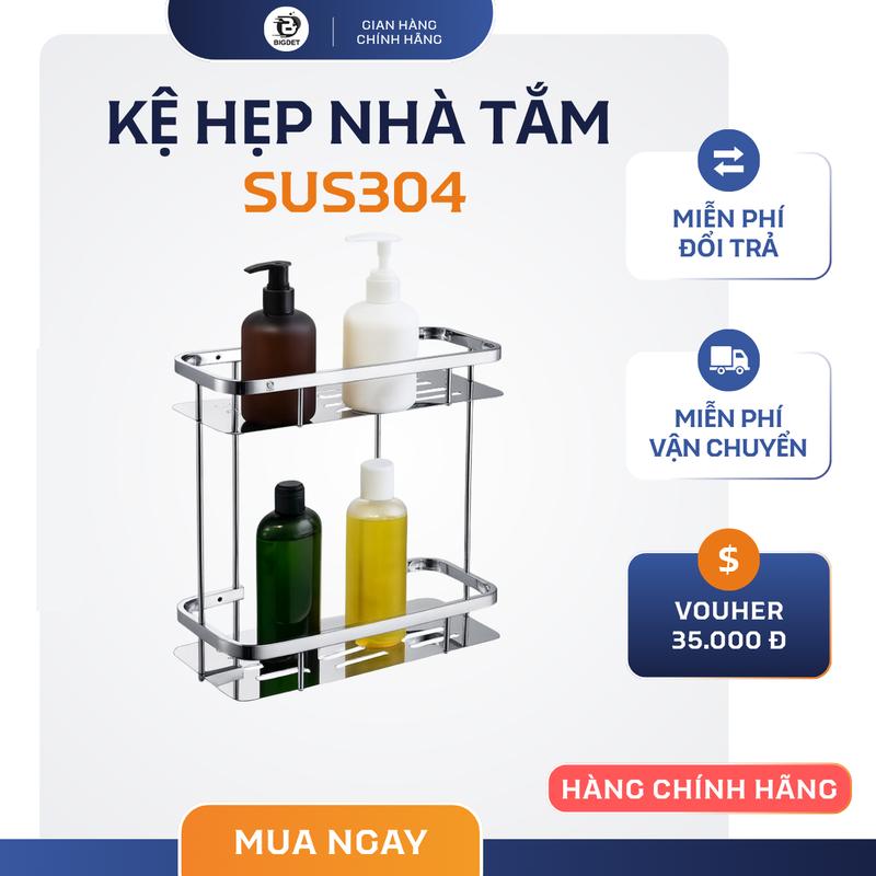 Kệ Để Đồ Nhà Tắm 2 Tầng Đa Năng AZ-02 Inox 304 Cao Cấp Lắp Đặt Dễ Dàng Chống Gỉ Bền Bỉ kệ treo tường nhà bếp combo 2 kệ góc nhà tắm kệ góc