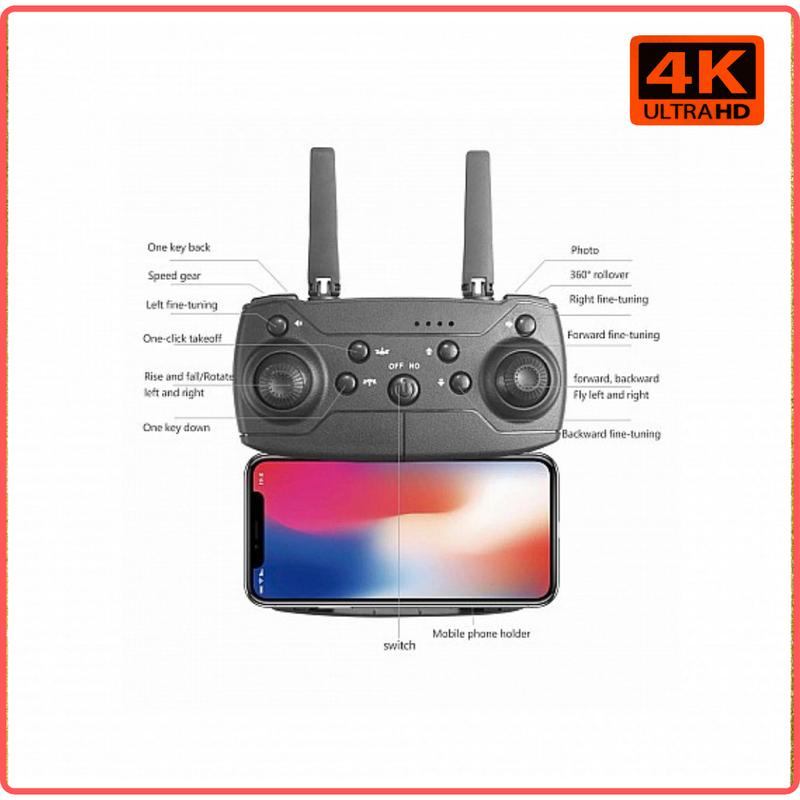 Drone E88 Pro  Kamera HD 4K, Desain Lipat Portabel, Stabilitas Tinggi, dan Mudah Dikendalikan untuk Pemula dan Profesional Camera 4