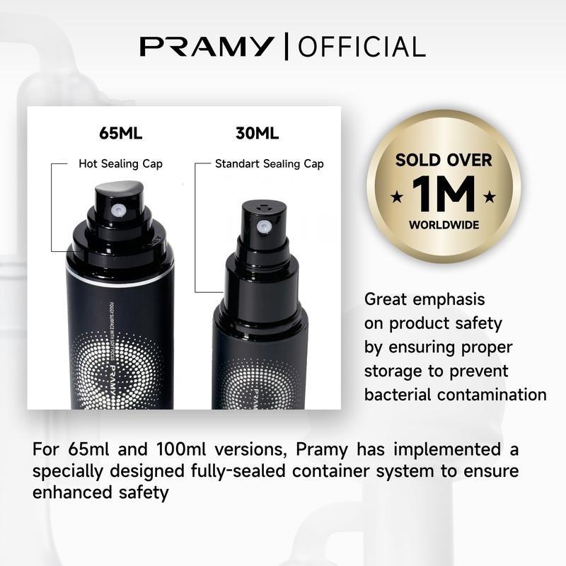 【ready stock】 Pramy Moisturizing Setting Spray Dewy Finish | Matte Finish – 65 ML | Primer Setting Spray Anti Cakey and Long Lasting Makeup Hingga 12 Jam | Melembabkan Kulit dan Mengontol Minyak Berlebih | Fixing Spray Oil ControlSLYFI