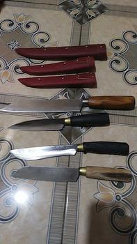 Product Review of 2 pisau baja Hss arkote & 1pcs stik asah kristal  Kitchenware Dapur Daging from a**✓ 1