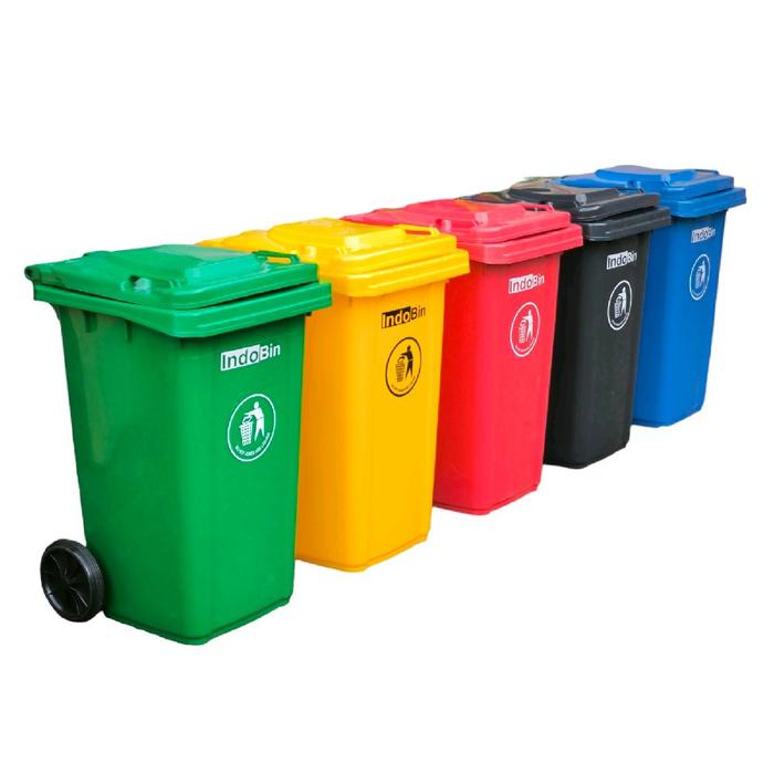 Indobin Jual IndoBin Tempat Sampah Roda 240 Liter Kapasitas Besar Plastik HDPE ...