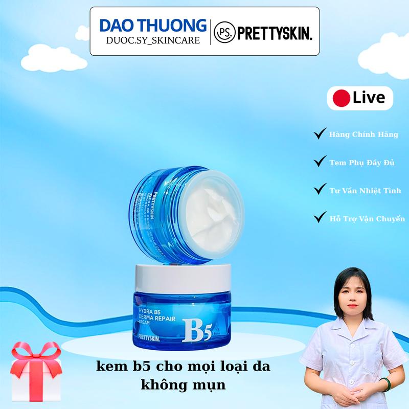 PS.Prettyskin. Kem Dưỡng cấp ẩm Hydra B5 Derma Repair Cream (hũ 52ml) Skincare Làm Đẹp Da Dưỡng Ẩm Da Chăm Sóc Da Nữ Women