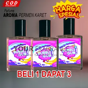 Beli 1 dapat 3 Parfum Aroma Permen Karet / Buble Gum Untuk Pria Dan Wanita / Minyak Wangi Cewek Cowok Remaja dan Dewasa