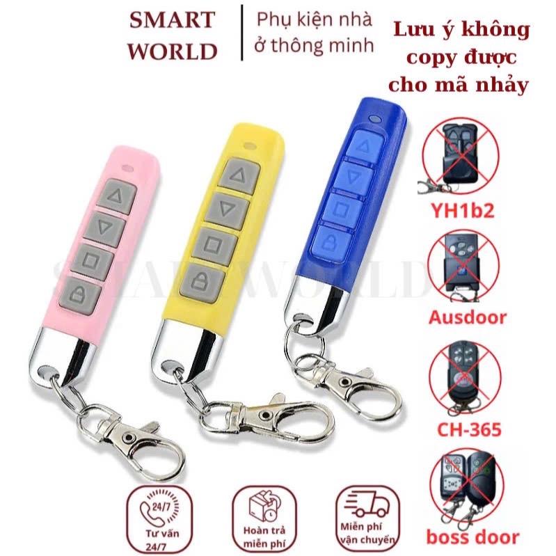 Remote điều khiển cửa cuốn 433mhz thông minh thiết kế đẹp mắt nhỏ gọn-Mã học lệnh học được cho mã gạt 8 số, mã cố định, mã sao chép die uk