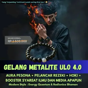 AKSESORIS PRIA BATU AKIK GELANG METALITE ULO 4.0 ORIGINAL AMALU BINNIYAT