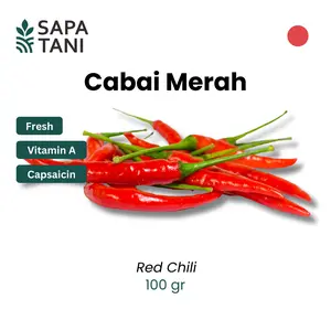 Sapatani Cabai Merah Premium 100gr Sayur Segar untuk Sambal Bumbu Masakan & Tumisan