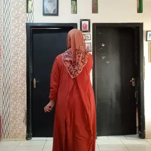 Dress jelita gamis silang belakang gamis polo linen busui kancing gamis lebaran polos polo linen muslim Wanita Robes Lebaran