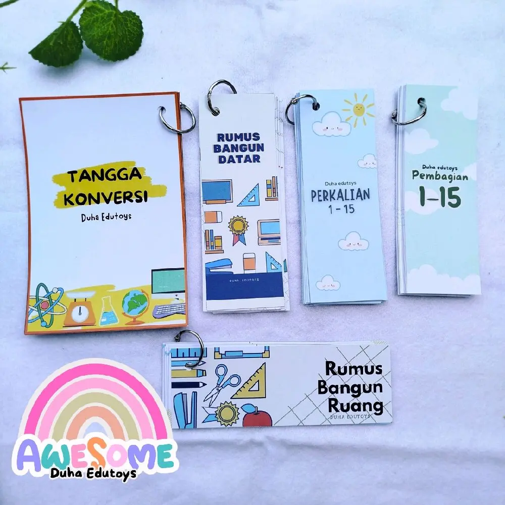 FLASH CARD MATEMATIKA BUNDLING DISKON / 5 FLASHCARD