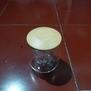 Gelas Saring Teh Cangkir Teh Tea Cup Mug with Infuser Filter Tutup Kayu / Tutup Kaca Minuman Kopi