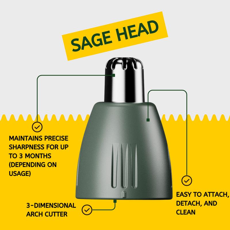 The Meridian Up-Here Nose & Ear Trimmer Replacement Tip (1 Replacement Tip) Sharp Reusable Blades 1