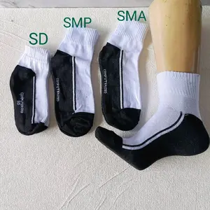 12 pasang kaus kaki pendek anak sekolah ukuran SD, SMP, dan SMA, seragam sekolah, katun spandek Fashion Kaos kaos  kaki  sekolah