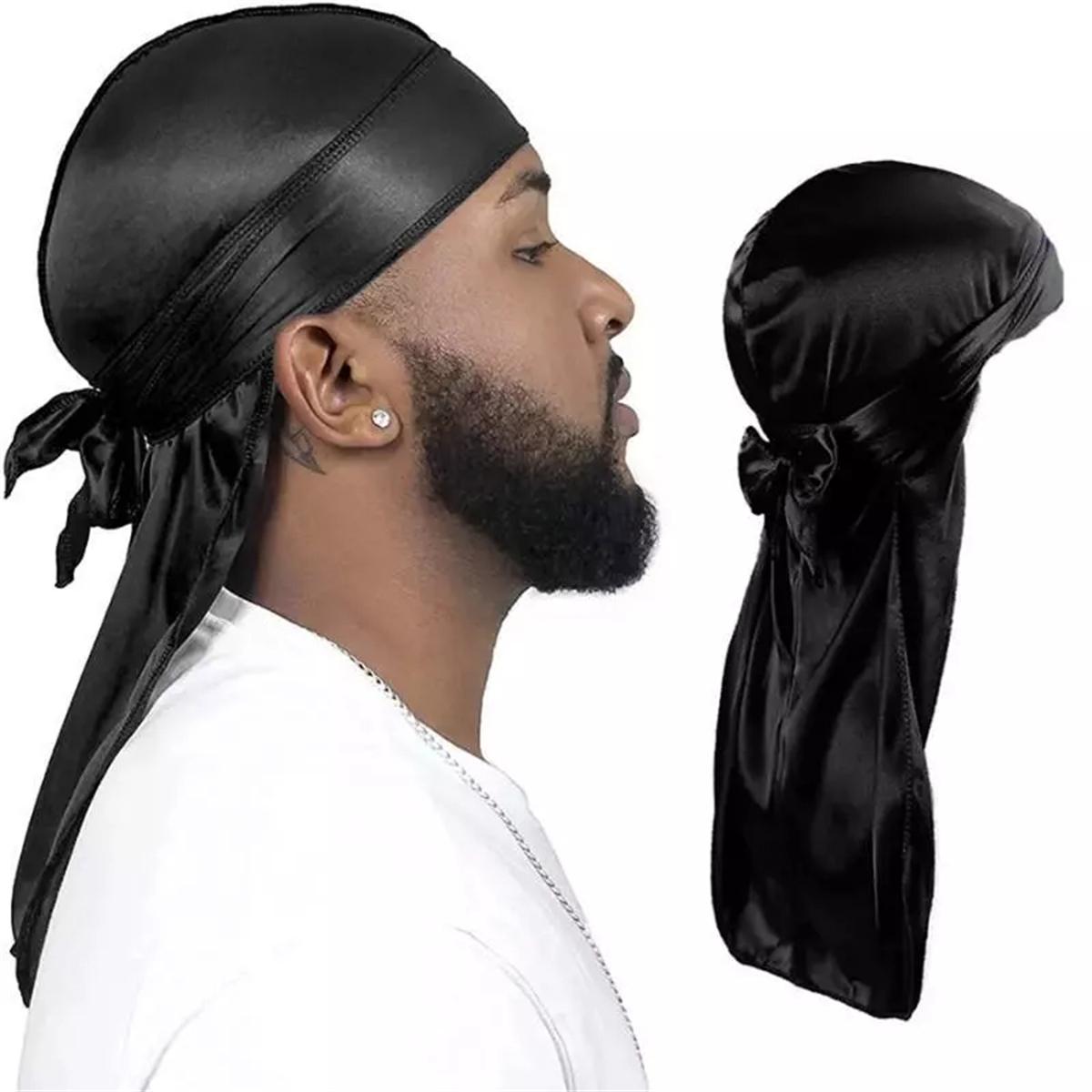 Ikat Kepala Penutup Kepala Bandana Headband - Durag Ekor Panjang Hip Hop Bahan Poliester Tahan Lama Untuk Berkendara Pirate Hat Paling Dicari