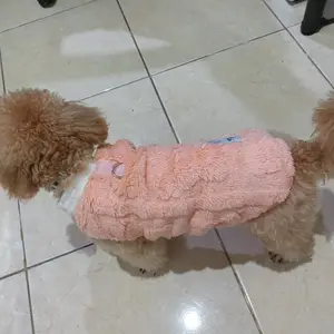 DONGWU mantel bulu anjing dan kucing Pakaian rompi anjing dan hewan mantel aksesoris hewan bahan bulu lembut halus